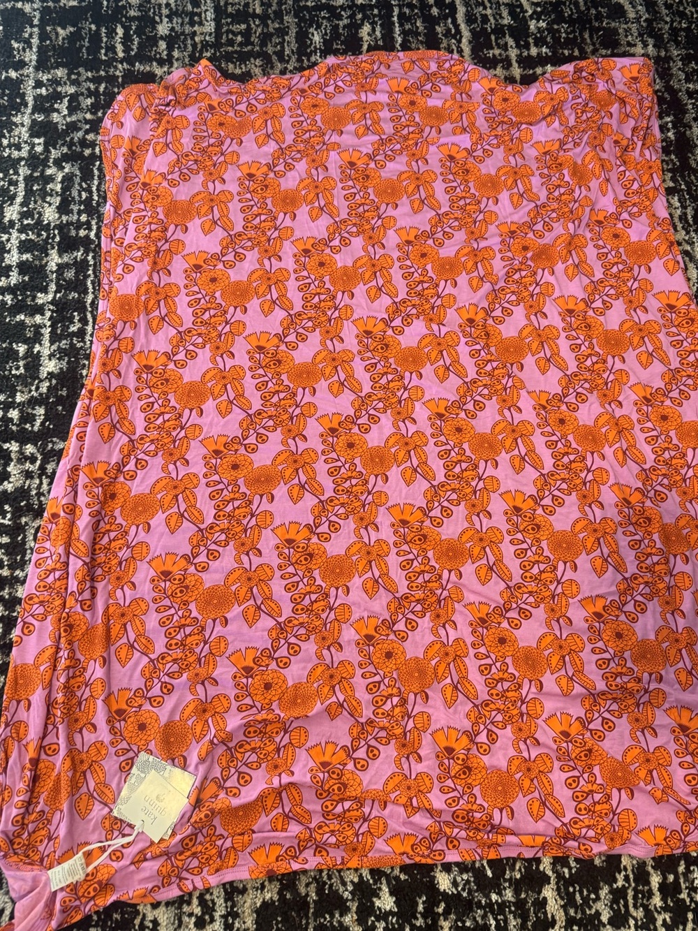 KATE QUINN Single Layer Blanket Orange, Tropical, Vine swaddle NWT - Picture 5 of 5